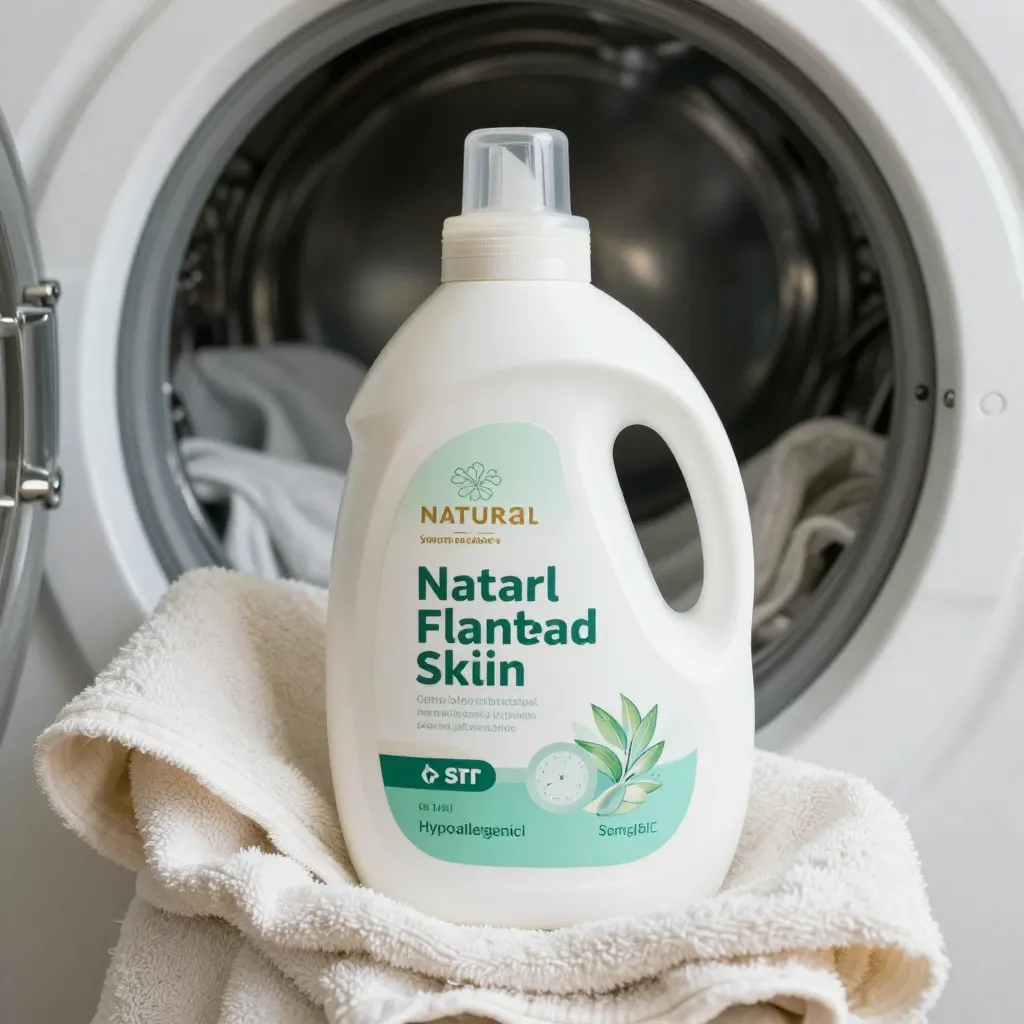 Natural laundry care setup with eco-friendly products